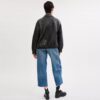 Jachetă de piele oversized cu emblemă Heritage C