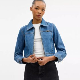 Jachetă din denim „Sculpted C” din bumbac organic