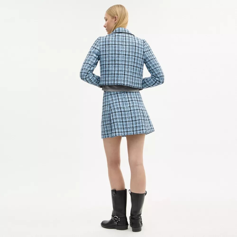 Jachetă Turnlock din tweed cu închidere cu cataramă