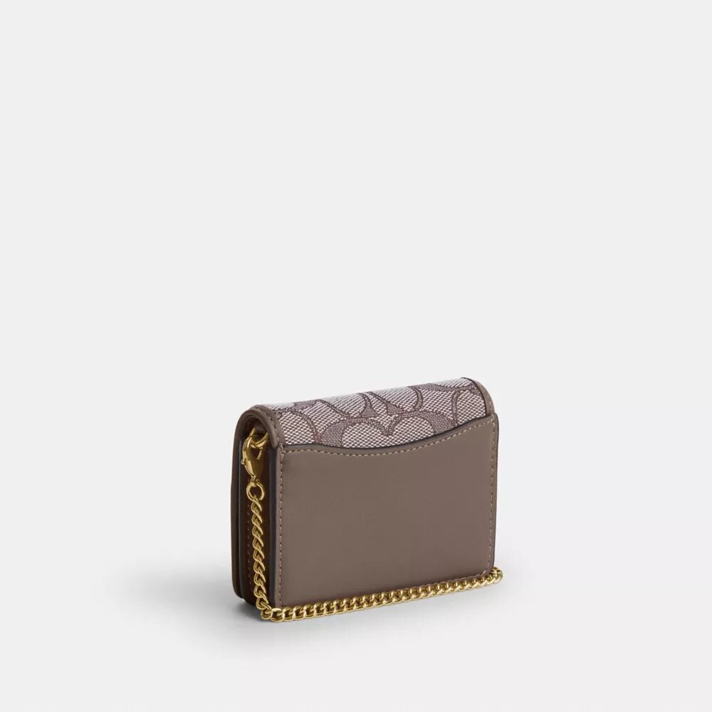 Mini-portofel pe lanț din jacquard semnătură cu broderie florală