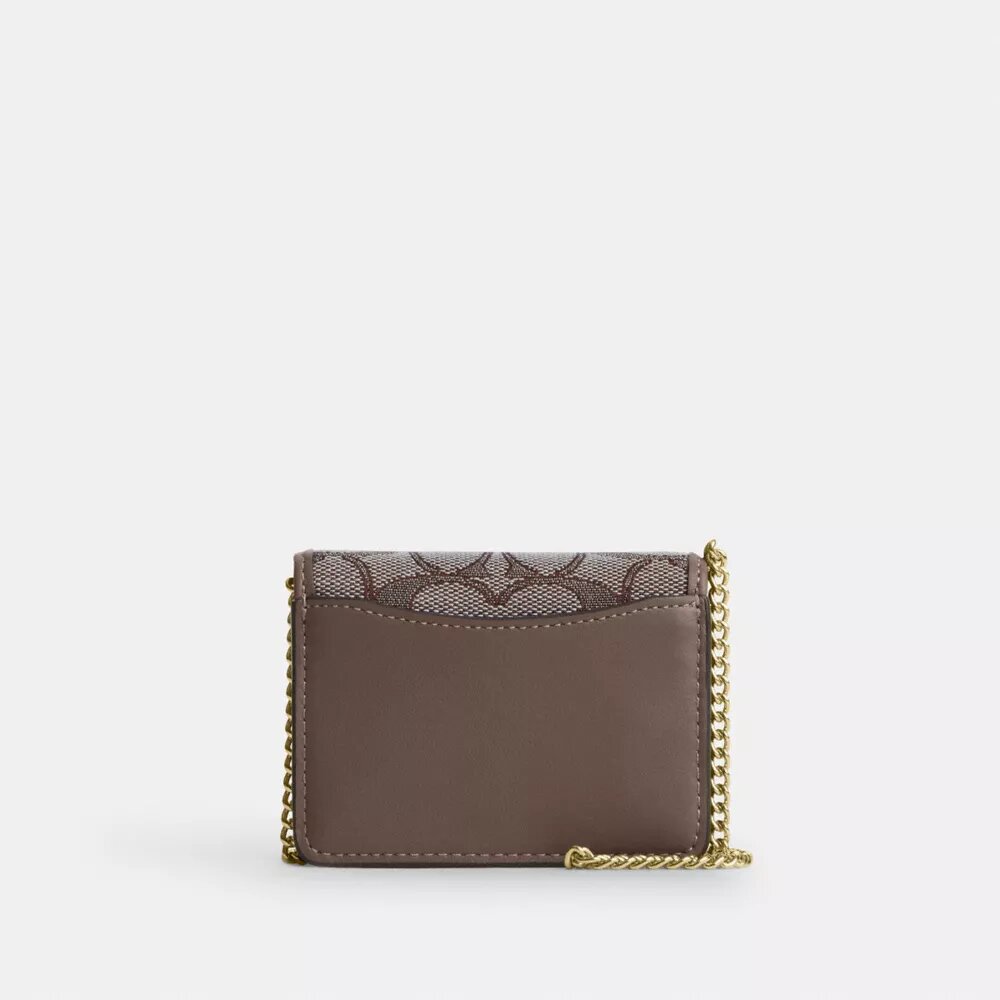 Mini-portofel pe lanț din jacquard semnătură cu broderie florală