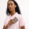 Mini-portofel pe lanț din jacquard semnătură cu broderie florală