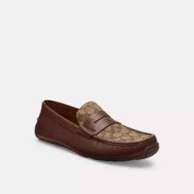 Mocasini Liam din țesătură jacquard semnată