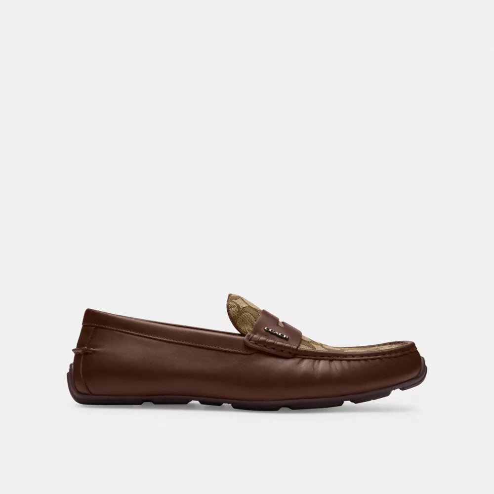 Mocasini Liam din țesătură jacquard semnată