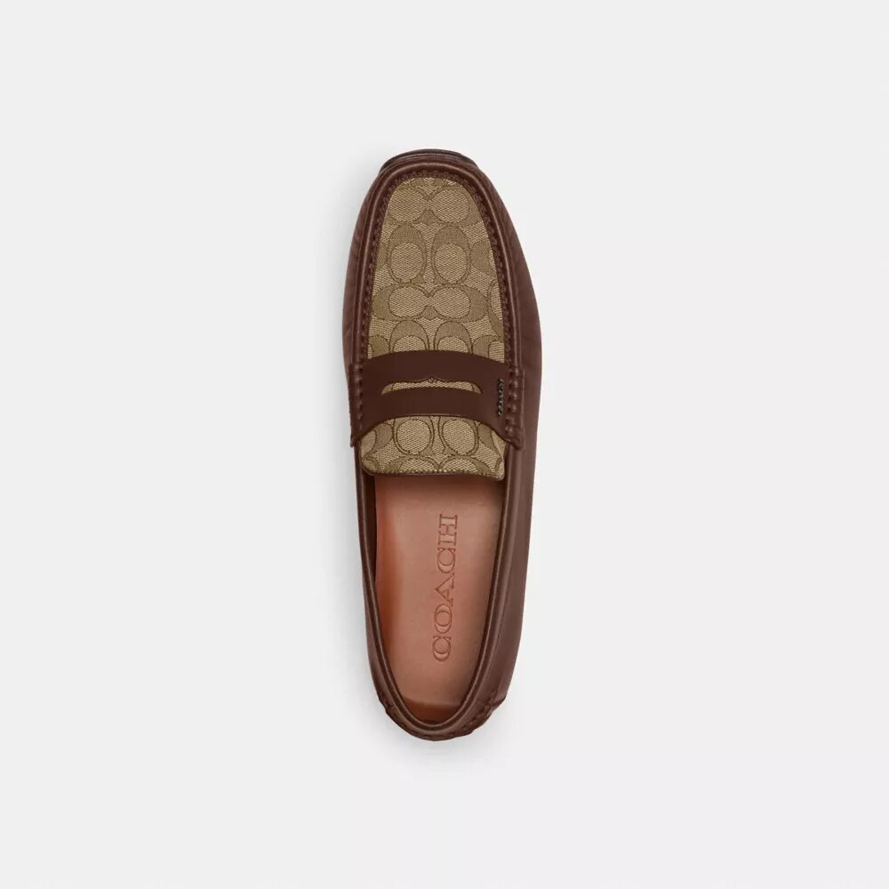 Mocasini Liam din țesătură jacquard semnată