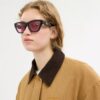 Ochelari de soare „Cat Eye” cu detalii „C”