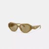Ochelari de soare cu design geometric și detalii metalice „C”