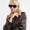 Ochelari de soare dreptunghiulari înguști cu accesorii C