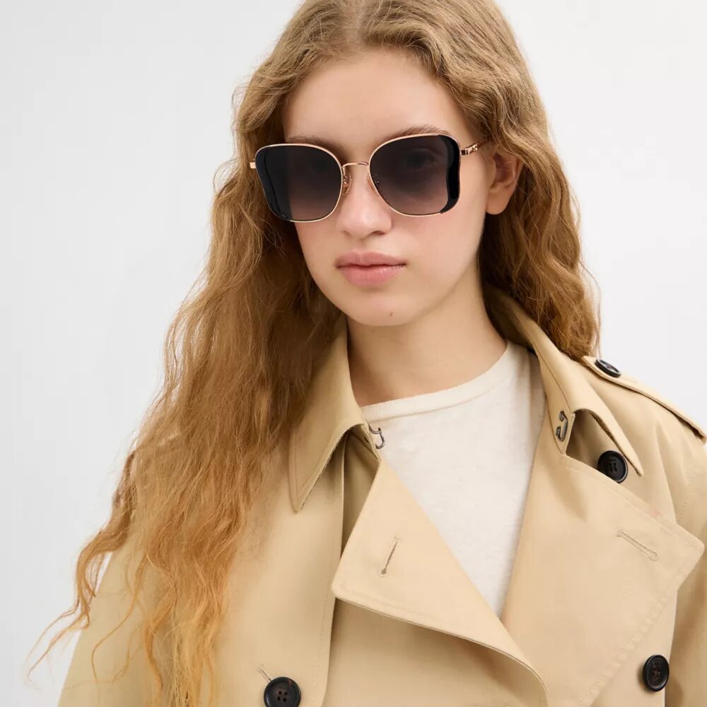 Ochelari de soare metalici C Hardware, model „Butterfly Square”