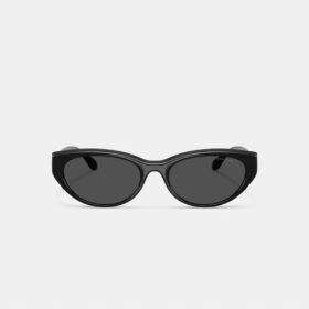 Ochelari de soare ovali tip „cat eye” cu accesorii aurii