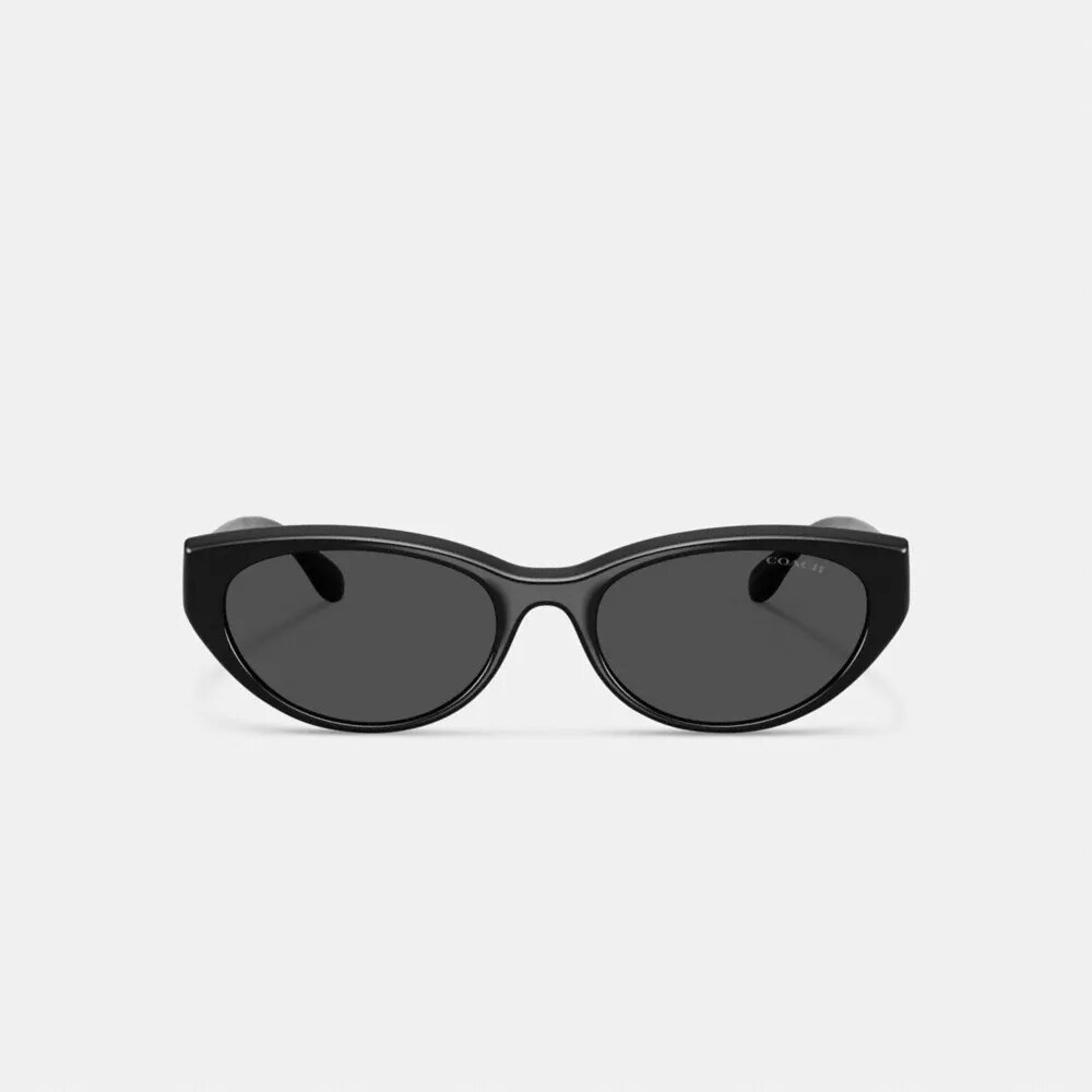Ochelari de soare ovali tip „cat eye” cu accesorii aurii