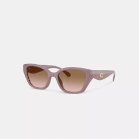 Ochelari de soare pătrați „Cat Eye” cu accesorii metalice „C”