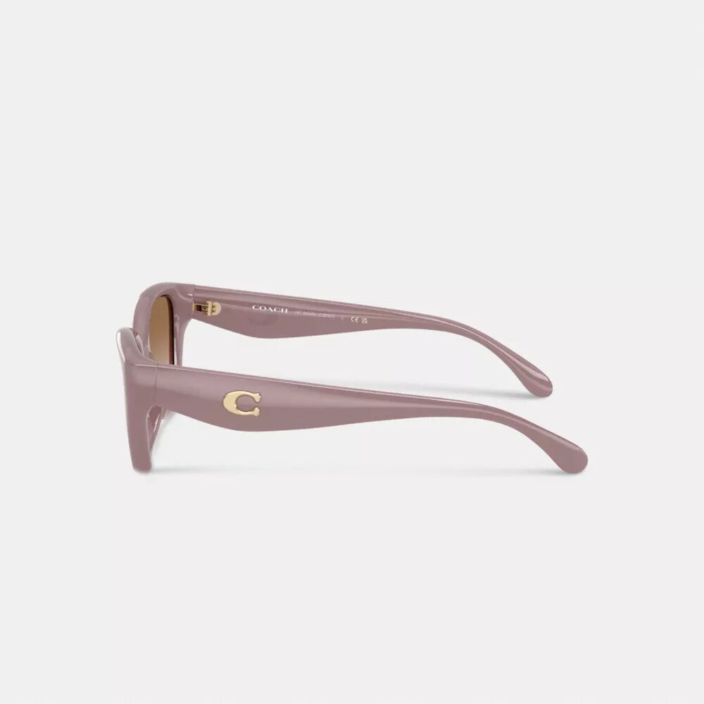 Ochelari de soare pătrați „Cat Eye” cu accesorii metalice „C”