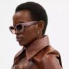 Ochelari de soare pătrați „Cat Eye” cu accesorii metalice „C”