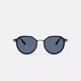 Ochelari de soare rotunzi din metal texturat