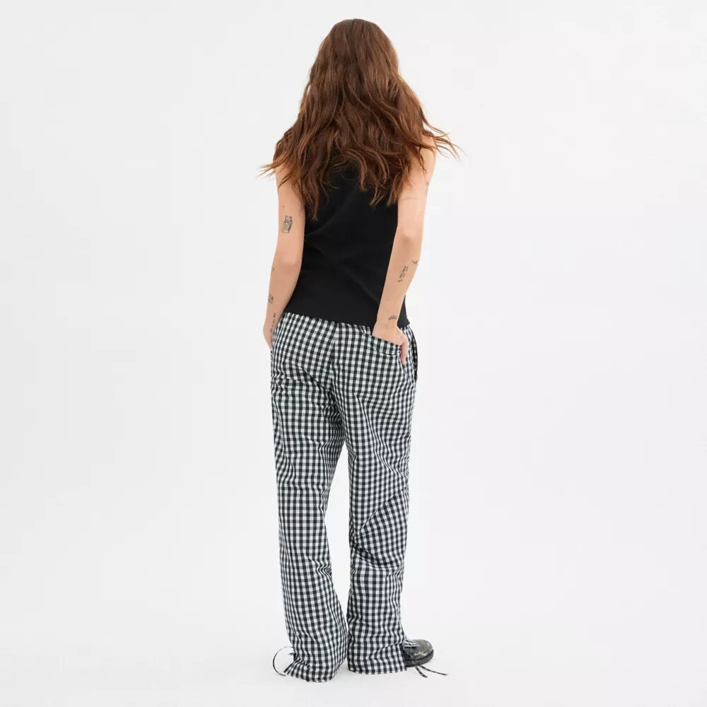 Pantaloni Coachtopia Loop cu imprimeu gingham