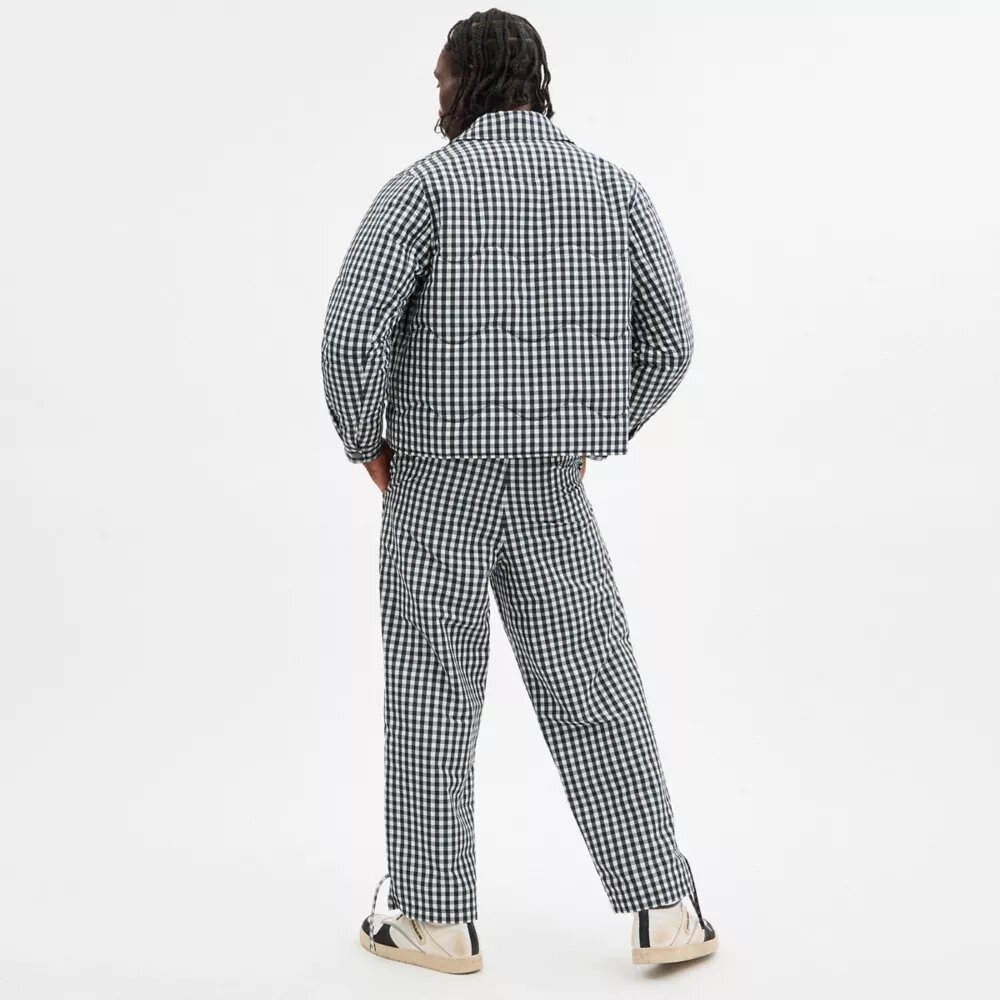 Pantaloni Coachtopia Loop cu imprimeu gingham