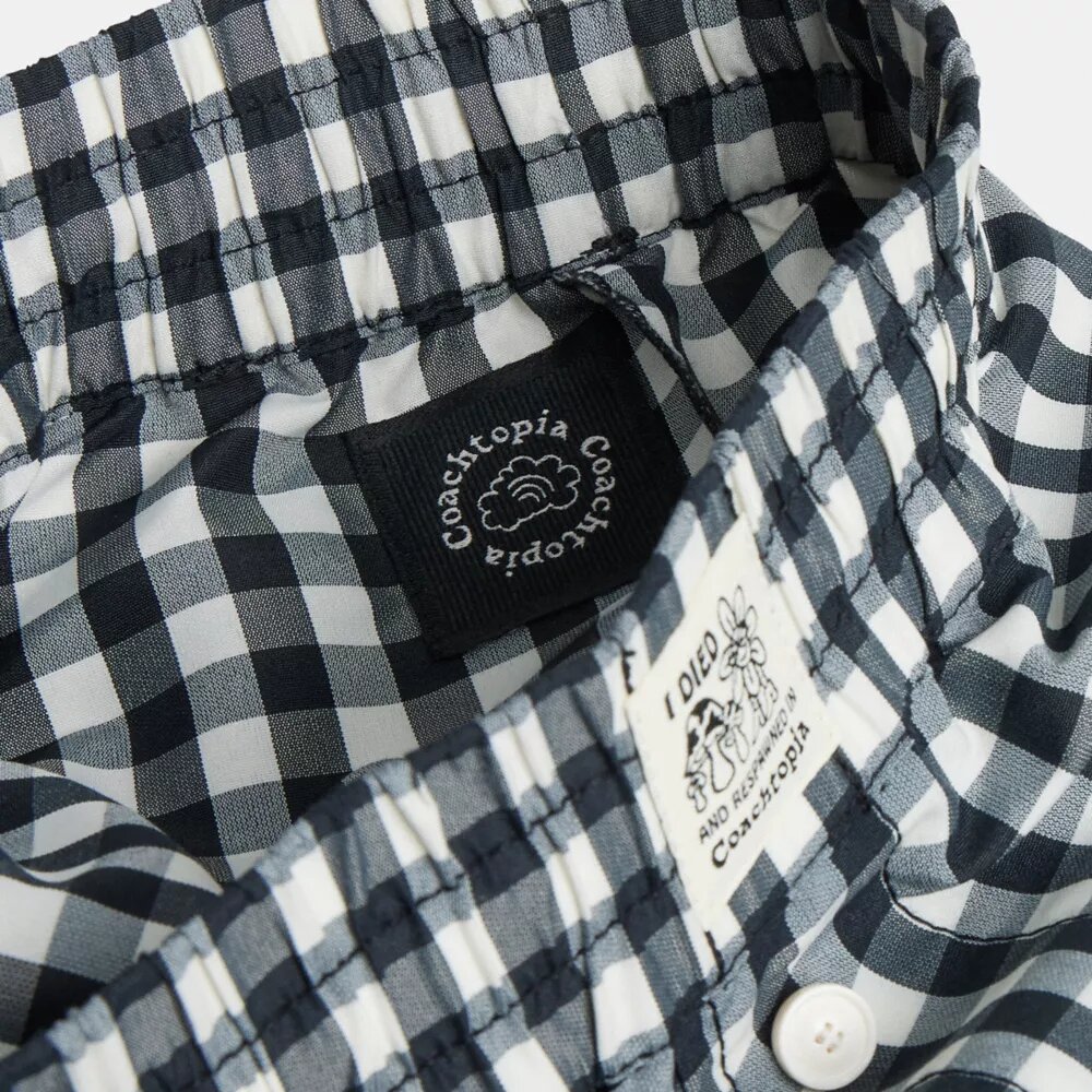 Pantaloni Coachtopia Loop cu imprimeu gingham