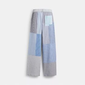 Pantaloni cu dungi în stil patchwork