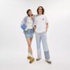 Pantaloni cu dungi în stil patchwork