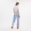 Pantaloni cu dungi în stil patchwork