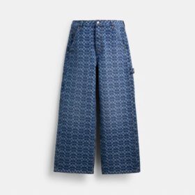Pantaloni de tâmplar din denim semnătura noastră, din bumbac organic