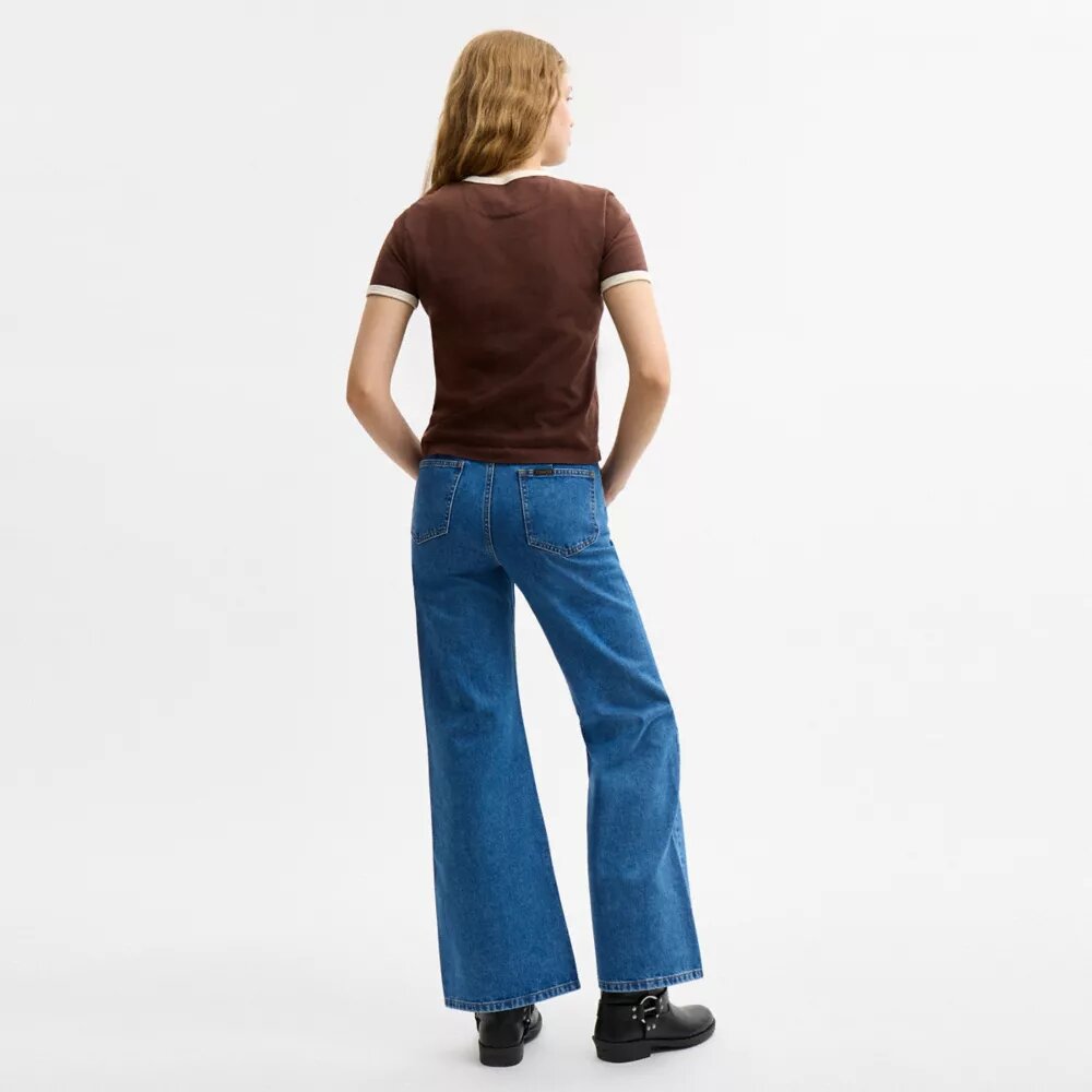 Pantaloni din denim „Sculpted C” din bumbac organic