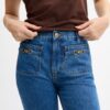 Pantaloni din denim „Sculpted C” din bumbac organic