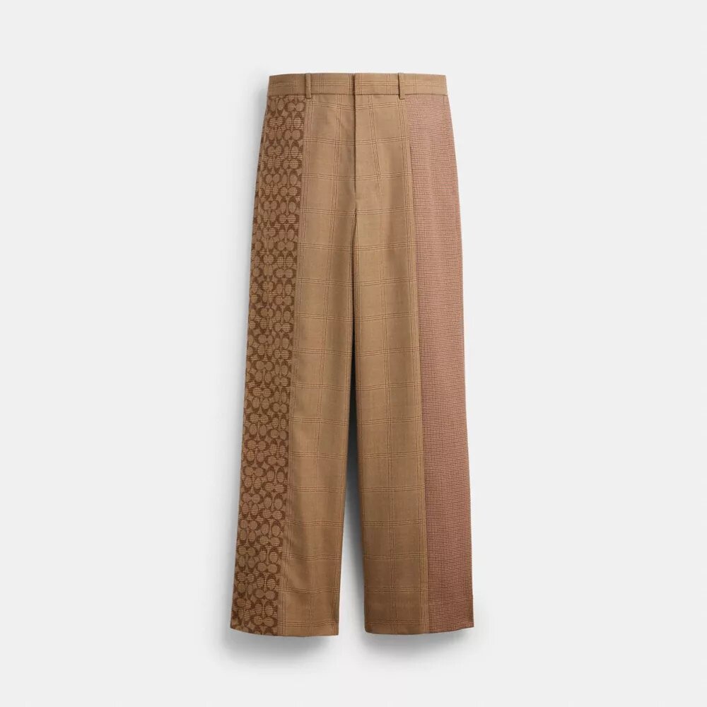Pantaloni din fire vopsite în amestec