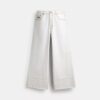 Pantaloni largi din denim din bumbac organic