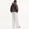 Pantaloni largi din denim din bumbac organic