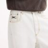 Pantaloni largi din denim din bumbac organic