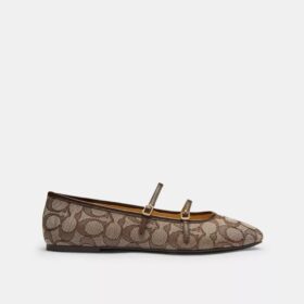 Pantofi Mary Jane cu două catarame din jacquard caracteristic