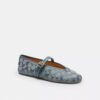 Pantofi Mary Jane din denim cu cristale