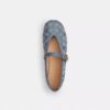Pantofi Mary Jane din denim cu cristale