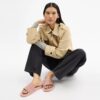 Papuci Udele sport din pânză jacquard Signature Canvas cu modelul nostru caracteristic