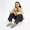 Papuci Udele sport din pânză jacquard Signature Canvas cu modelul nostru caracteristic