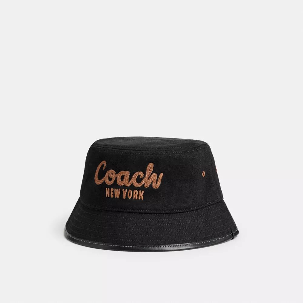 Pălărie tip bucket din denim brodată Coach 1941