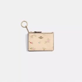 Port-act de identitate Mini Skinny restaurat, cu imprimeu floral antic