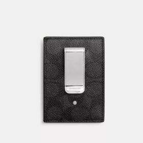 Portcard cu clemă pentru bani din Signature Canvas