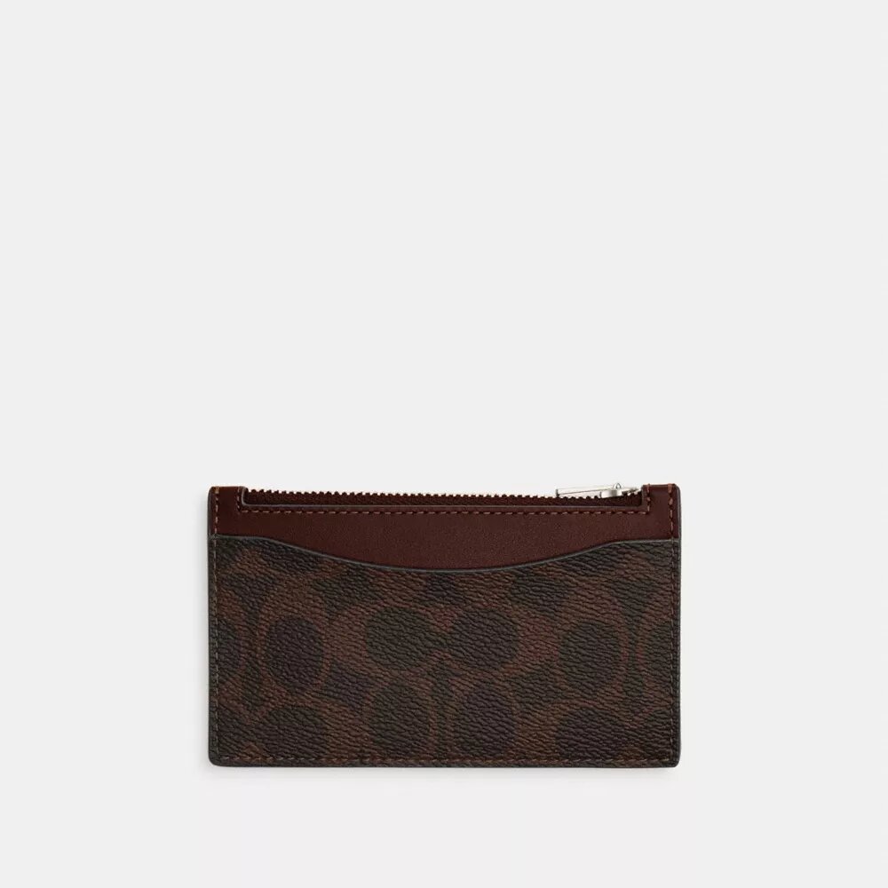 Portcard cu fermoar din Signature Canvas