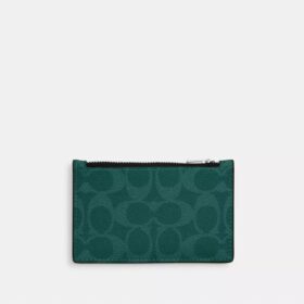 Portcard cu fermoar din Signature Canvas