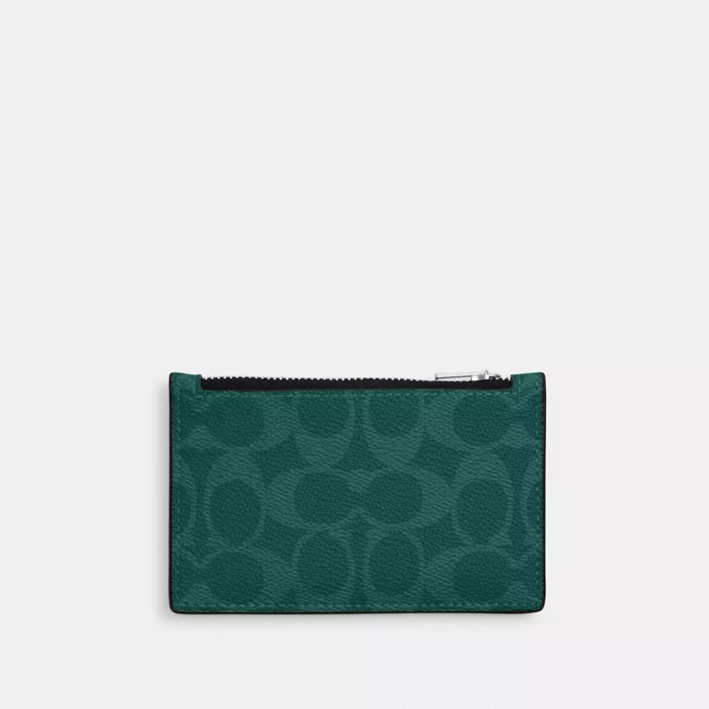 Portcard cu fermoar din Signature Canvas