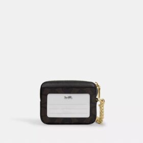 Portcard cu fermoar din Signature Canvas