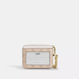 Portcard cu fermoar din Signature Canvas