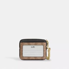 Portcard cu fermoar din Signature Canvas