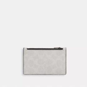 Portcard cu fermoar din Signature Canvas