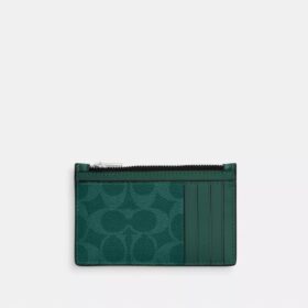 Portcard cu fermoar din Signature Canvas