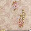 Portcard cu fermoar din Signature Canvas cu imprimeu floral