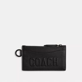 Portcard cu fermoar și grafică Coach